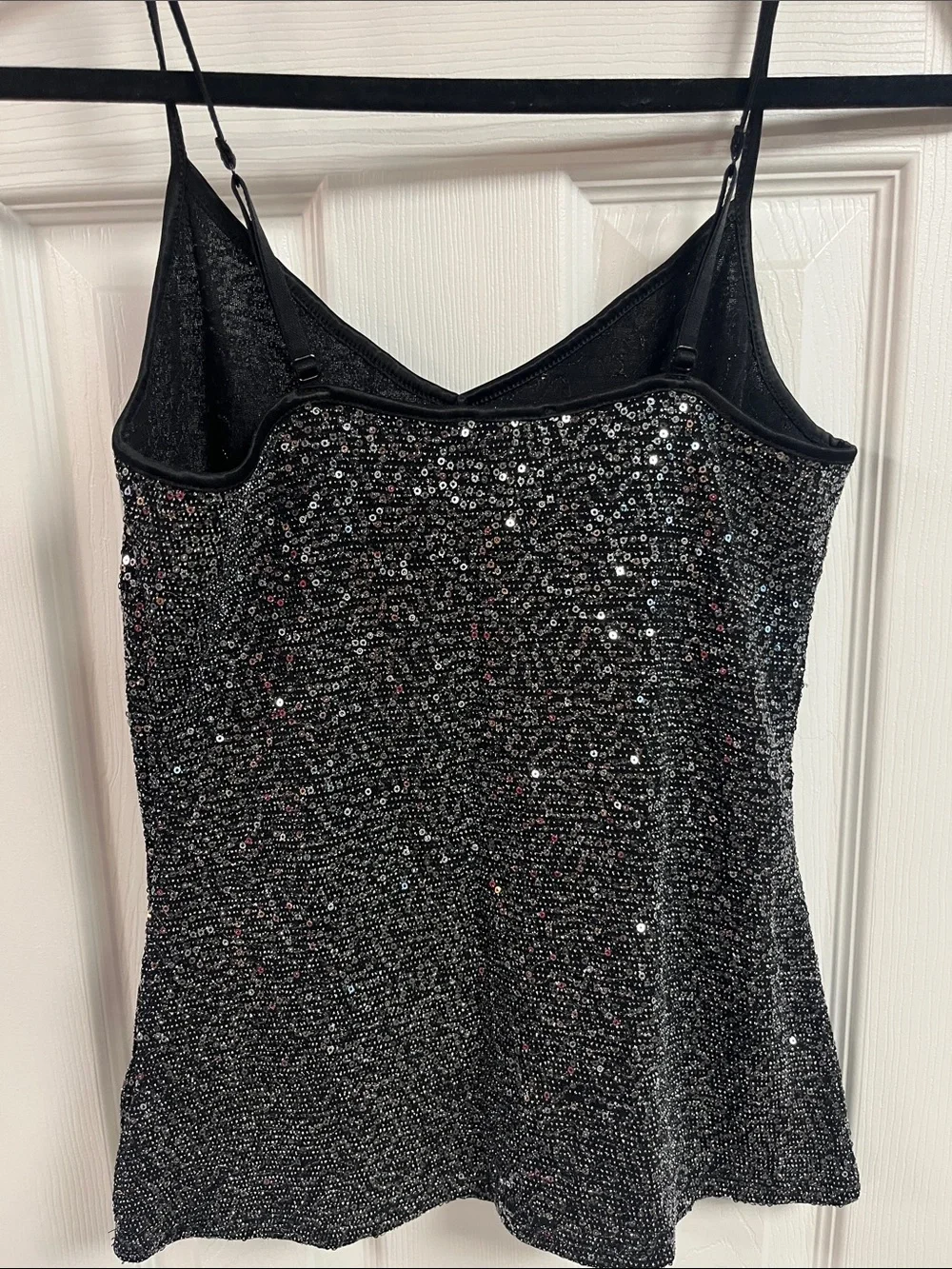 Express Black Sequin Cami Tank